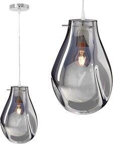 Toolight - Škandidávske závesné svietidlo APP329-1CP, strieborná, OSW-00329