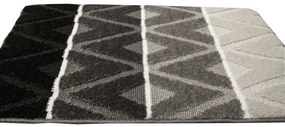 Sada kúpeľňových koberčekov PALMA tmavá / sivá, kosoštvorce