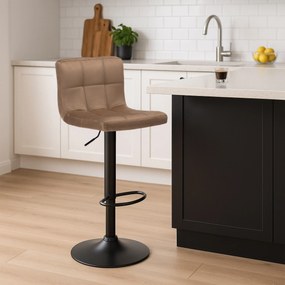 Barová židle ARAKO BLACK hnědá