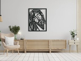 drevko Moderný obraz Ježiš s tŕňovou korunou Rozmer obrazu: 41 x 32,5 cm, Farba dekorácie: Čierna