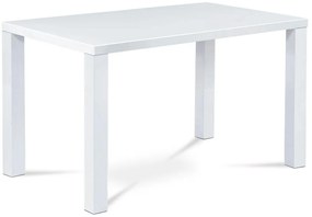 Autronic -  Jedálenský stôl AT-3006 WT, 120x80x76cm, vysoký lesk biely