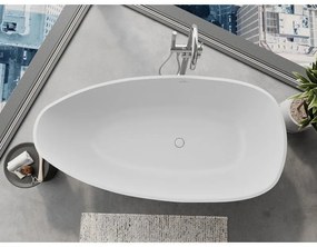 Mexen Imola, voľne stojaca vaňa z konglomerátu 160 x 81 cm, biela matná, 57281608000