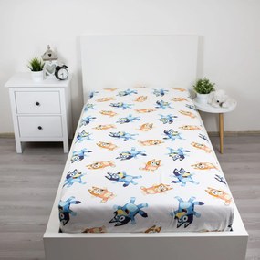 Jerry Fabrics Bavlnené napínacie prestieradlo 90x200 + 25 cm - Bluey 061