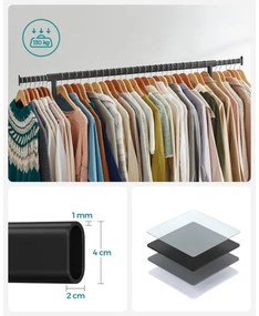 Mobilný stojanový vešiak LINEA čierny