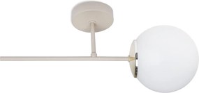 Nástenné svietidlo Florence, 1x biele sklenené tienidlo, be/g