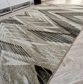 HU Béžovo-hnedý abstraktný koberec Rio 519-Beige-Cream Rozmer: 60x100 cm