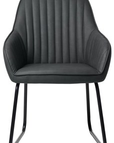 BROOKS ČALÚNENÁ STOLIČKA dark grey