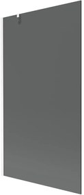Mexen Next vaňová zástena jednokrídlová 100 x 150 cm, Grafitová čierna, Biela - 895-100-000-00-40-20