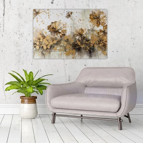 Obraz - Abstraktná kvetinová maľba (90x60 cm)