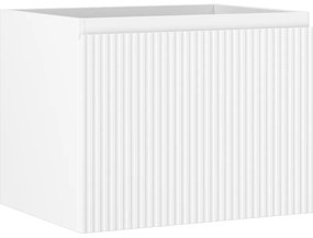 Mexen Rivel, kúpeľňová skrinka 60 cm, 1 zásuvka, drážkovaná, biela matná, 91A20-06047-1-BF01