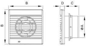 Mexen EXS 120 kúpeľňový ventilátor, káblový spínač, biely - W9604-125K-00