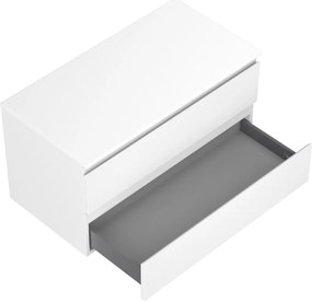 Mexen Orio, kúpeľňová skrinka 90 cm s hornou časťou, 2 zásuvky, biela matná, 91A10-09047-2-BFFC01