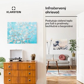 Klarstein Wonderwall Air Art Smart, infračervený ohrievač, 80 x 60 cm, 500 W, kvety