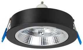 Podhľadové svietidlo Redondo, 1x čierne kovové tienidlo, b