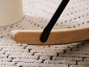 Hojdacie kreslo, relaxačné kreslo s poťahom z menčestru, béžové