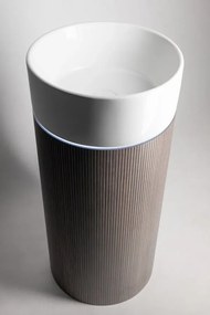 Sapho Sapho, OASIS keramické umývadlo voľne stojace ø 40x89cm, biela mat, AS408-31