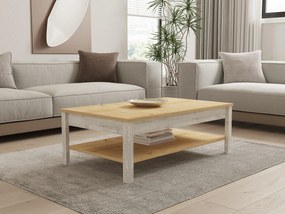 Konferenčný stolík Kiluko (dub zafírový + biela) . Vlastná spoľahlivá doprava až k Vám domov. 1093222