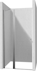 Deante Kerria Plus, 1-krídlové výklopné sprchové dvere 120x200 cm, 6mm číre sklo, chrómový profil, DEA-KTSU045P