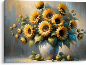 Obraz – Váza so slnečnicami (70x50 cm)