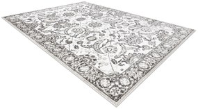 Koberec MATEO 8037/944 Kvety, s rámom, sivo - béžový