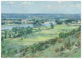 Obraz - Theodore Robinson, The Valley of the Seine, From the Hills of Giverny, reprodukcia (70x50 cm)