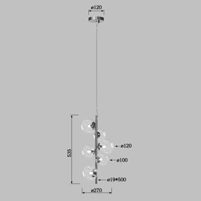 ONLI - Závesný luster na lanku KIMBERLY 6xG9/6W/230V lesklý chróm