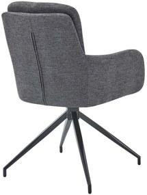 Jedálenská stolička Pickett - látka - tmavošedá