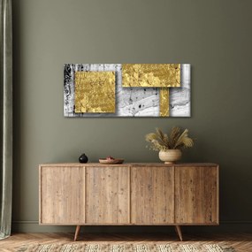 Obraz - Zlaté štvorce N⁰3 (120x50 cm)