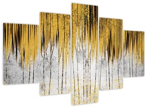 Obraz - Zlaté čiary (150x105 cm)