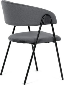Jedálenská stolička zamatová, sivá DCL-X7130 GREY2