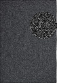 Hanse Home, AKCIA: 80x200 cm Kusový koberec Braided 105550 Dark Grey – na von aj na doma, šedá, chodba / predsieň