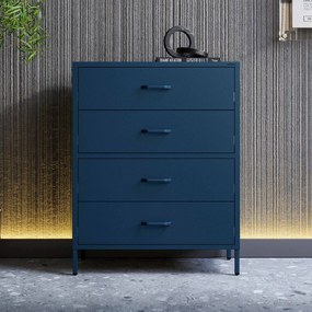 Komoda CARLA, 800 x 1015 x 400 mm, Modern: tmavomodrá farba