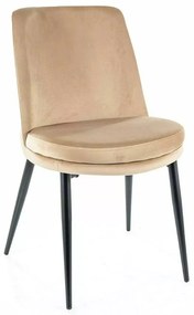 Sametová jídelní židle Kayla béžová