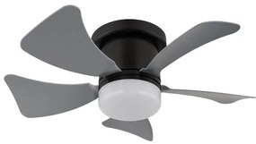 Globo 03609A - LED Stmievateľný stropný ventilátor HINES LED/10W/230V + DO šedá
