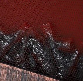 Moderný LED krb s imitáciou plameňa SP-35 - 60x37 cm - medený