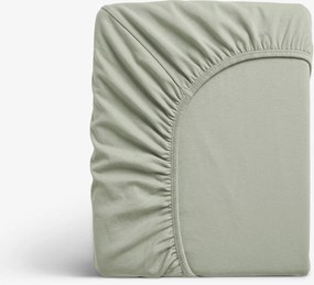 Goldea jersey elastická plachta - šalviovo zelená 90 x 200 cm