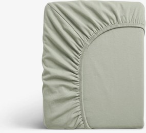 Goldea jersey elastická plachta - šalviovo zelená 90 x 200 cm