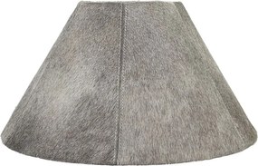 Kónické šedé tienidlo lampy z hovädzej kože - Ø 39 * Ø 16 * 23cm / E27