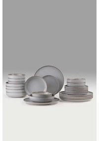 Jedálenská súprava 24 ks sivá/porcelán