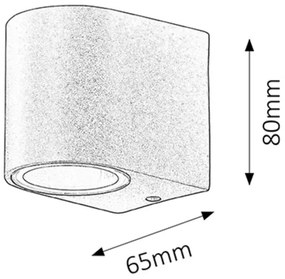 Rabalux 8029 - Vonkajšie nástenné svietidlo CHILE 1xGU10/35W/230V