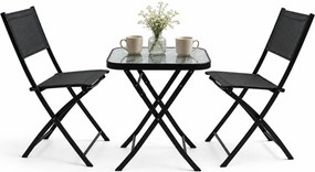 Balkónový set nábytku – stolík 50x50 cm + 2 stoličky