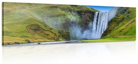 Obraz ikonický vodopád na Islande - 135x45