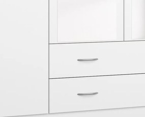 Šatníková skriňa Case, 181 cm,biela / biela