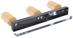 Brilagi - Bodové svietidlo SELE 3xGU10/30W/230V čierna/dekor duba