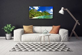 Obraz na plátne Pláž hory príroda 140x70 cm
