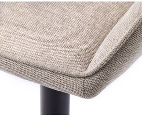 Béžové čalúnené jedálenské kreslo s podrúčkami Nolan – Unique Furniture