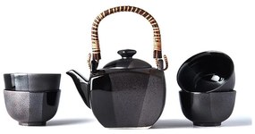 Čierny čajový set MIJ Gunmetal