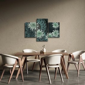 Obraz - Zelené kvety (90x60 cm)