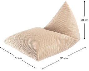 Svetlohnedý menčestrový detský sedací vak Big Lounger – Wigiwama