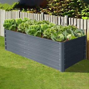 Vyvýšený záhradný záhon BestBerg VZ-940A / 940 l / 180 x 90 x 58 cm / sivá